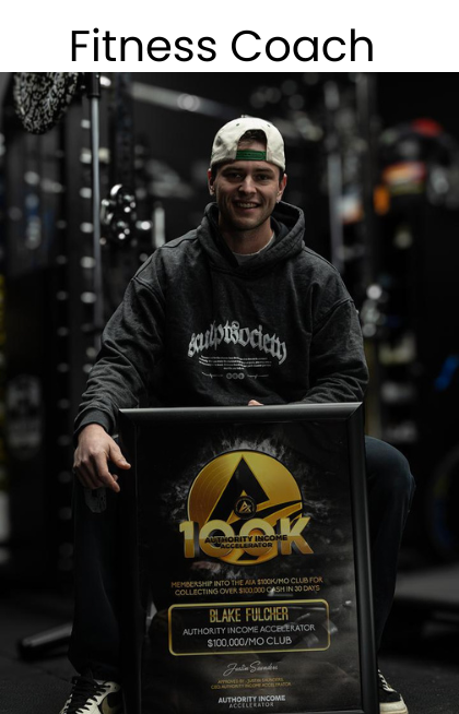 Blake Fulcher with their AIA award plaque